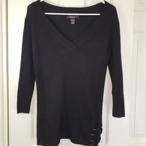 Style&Co Black Light Sweater w/Accent